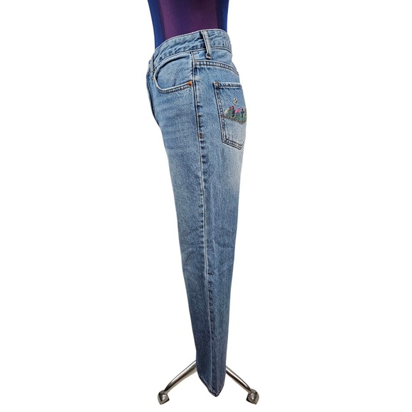 SONG Timeless Fit Garden Embroidered Jeans Women's Size 5/27 Floral Detail D120 - Picture 5 of 10